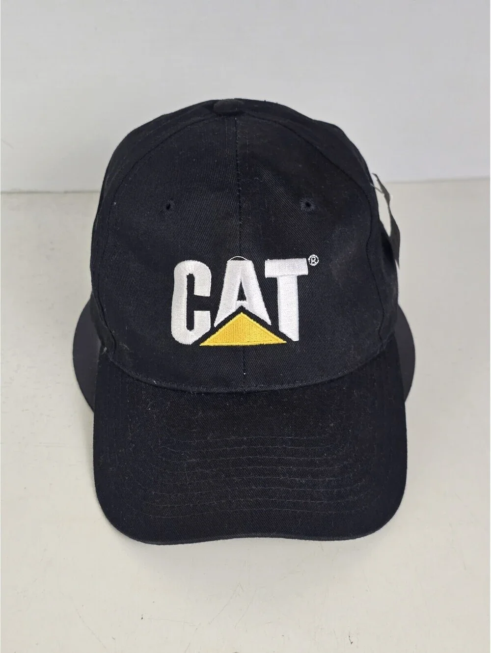 Vintage CAT Equipment Black StrapBack Hat OSFA Cotton Cap Adult Size NEW